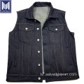 맞춤형 정기적 인 INDIGO SELVEDGE DENIM MEN VEST